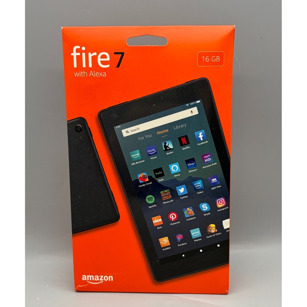 Amazon Fire 7 Tablet  (9th Gen) 16GB WiFi - Black - Sealed